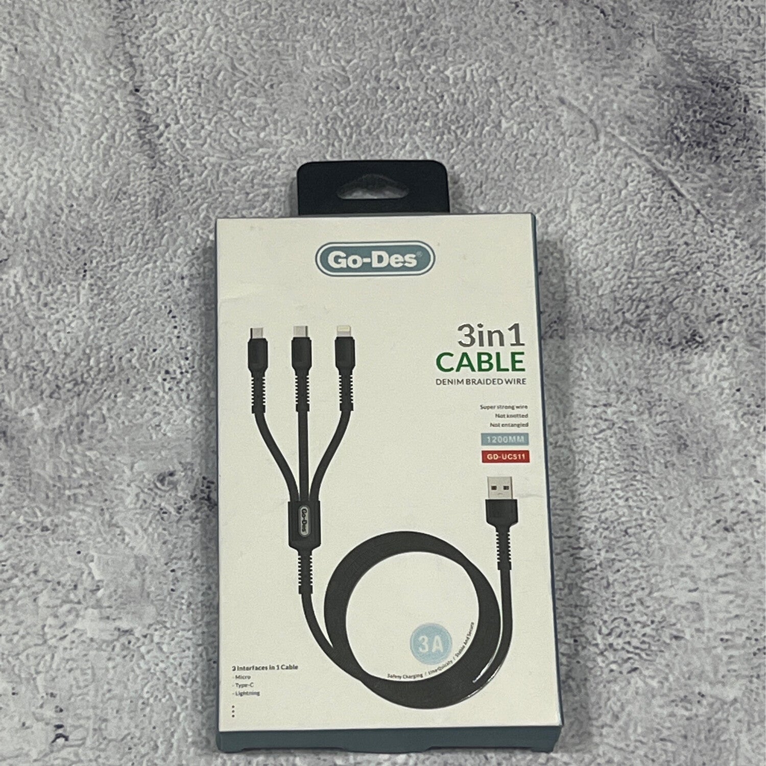 3-in-1 Charging Cable - Universal Compatibility 3-in-1 Charging Cable - Universal Compatibility